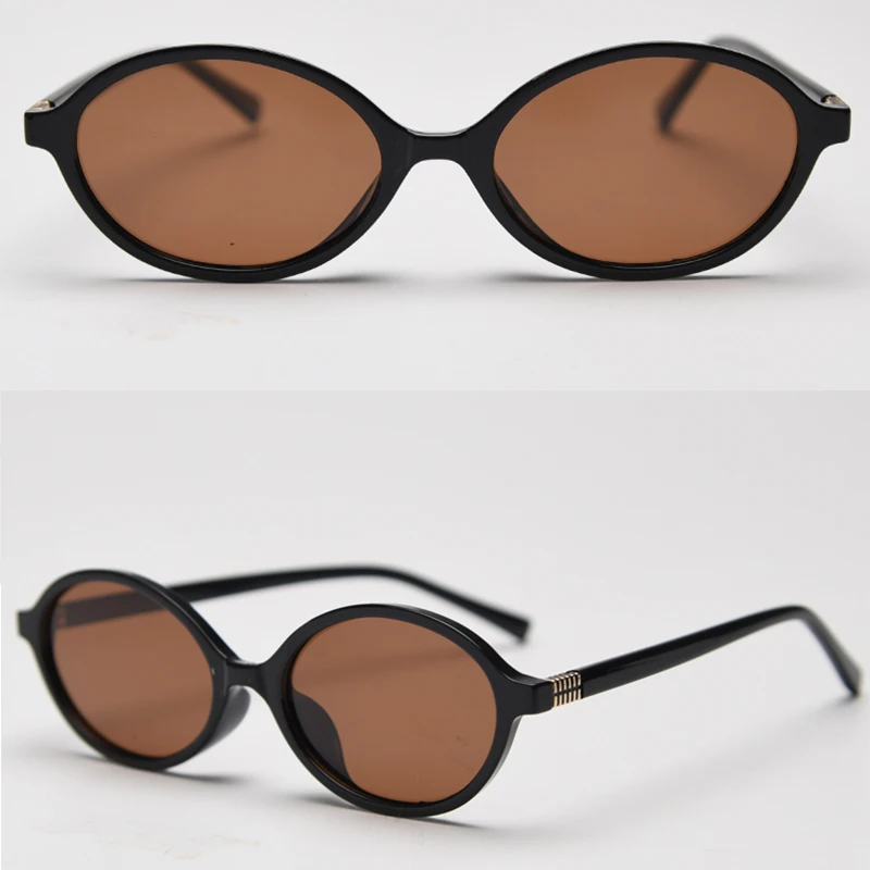 Kachawoo ovale polarisierte Sonnenbrille Retro-Stil männlich tr90 Acetat Vintage Sonnenbrille weiblich kleinen runden Rahmen Khaki grün Sommer – Detail 7