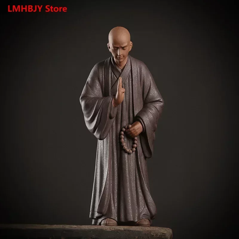 Purple Sand Tea Petting Zen Little Monk Decoration Ceramic Living Room Tea Table Decoration Little Shami Tea Path Accessori