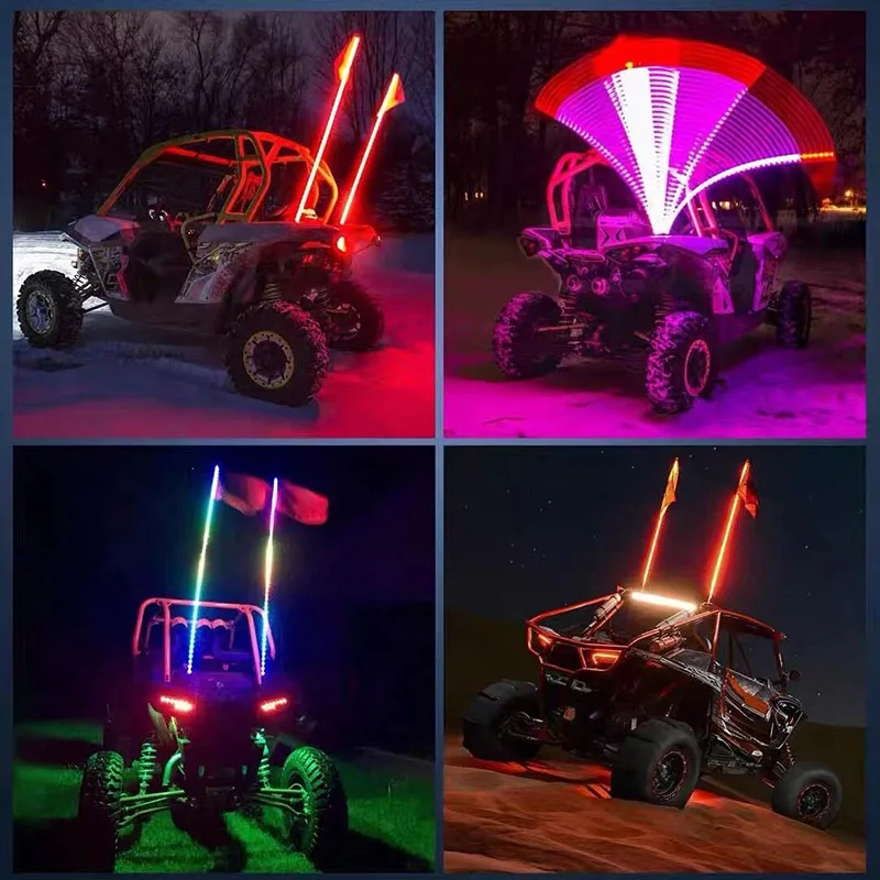 Led Whip | 12V/24V Colorful Whip Light For Warning,21.6-Inch LED
