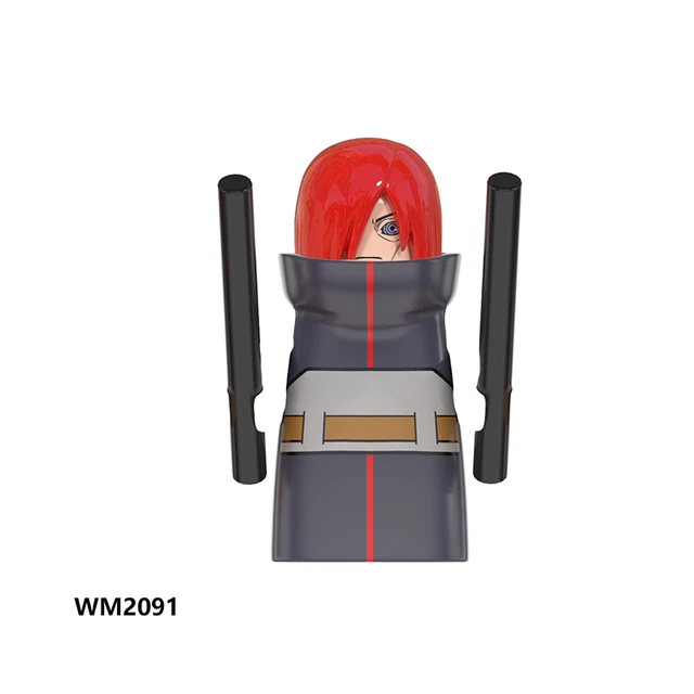 Naruto Sasuke Kakashi Akatsuki bricks Building Blocks Anime cartoon Mini Action Figures Heads Assembly Toys kids Birthday Gifts Trans-yellow
