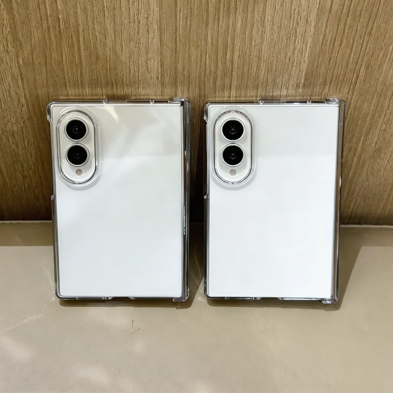 Transparent Shockproof Folding Phone Case, Hard Cover for Samsung Galaxy Z Fold Series