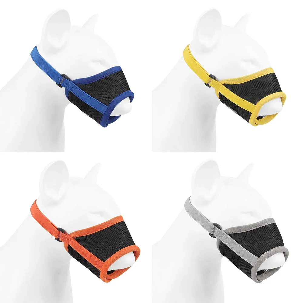 Adjustable Soft Mesh Small Medium Large Dog Muzzle Pet Accessories Breathable Anti Bark Pet Puppy Mouth Mask Cover Muzzles dog muzzle