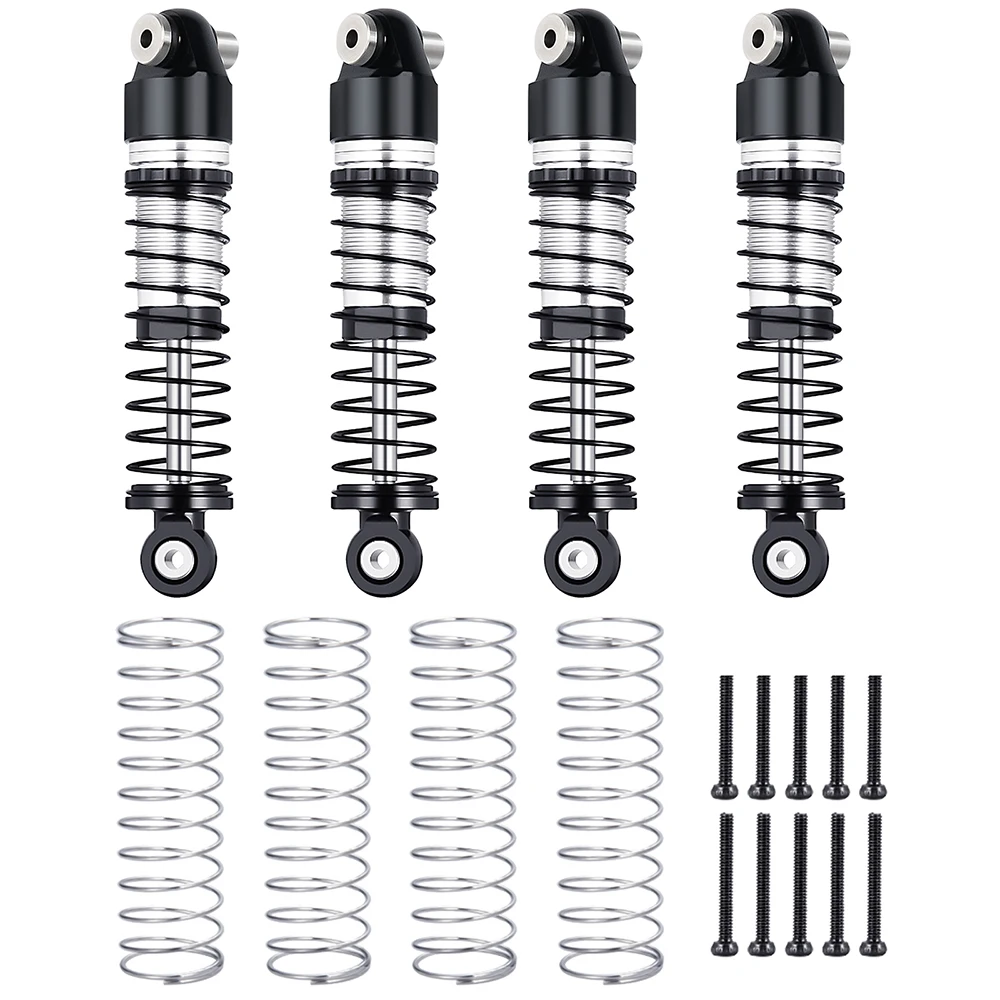 Premium Aluminum Oil Shock Absorber Damper Set - Pack of 4