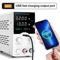 Wanptek ห้องปฏิบัติการ DC Power Supply30V 10A ปรับแหล่งจ่ายไฟ USB Fast CHARGING สําหรับซ่อมโทรศัพท์มือถือ,ชาร์จแบตเตอรี่ 4