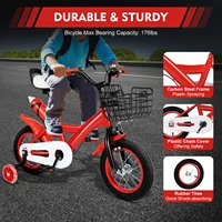 12 pouces vélo pour enfants garçons filles enfant en bas âge vélo Fash enfants vélo avec roues d'entraînement charge 50 kg bleu/rouge/jaune 4