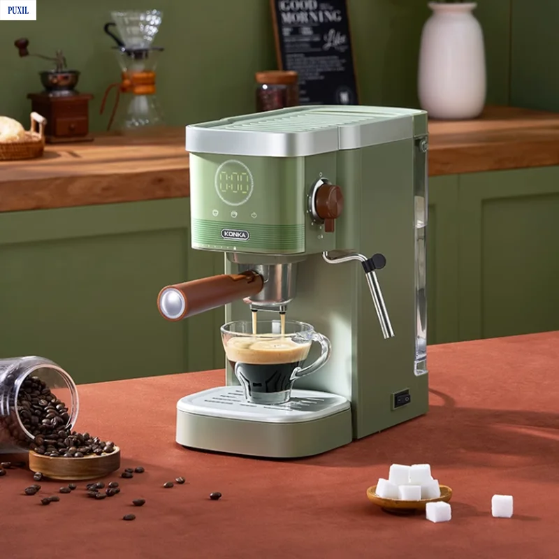 Electric Italian Espresso Coffee Machine Maker Capsule with Foaming Milk Frother Coffee Powder Dual Purpose 5