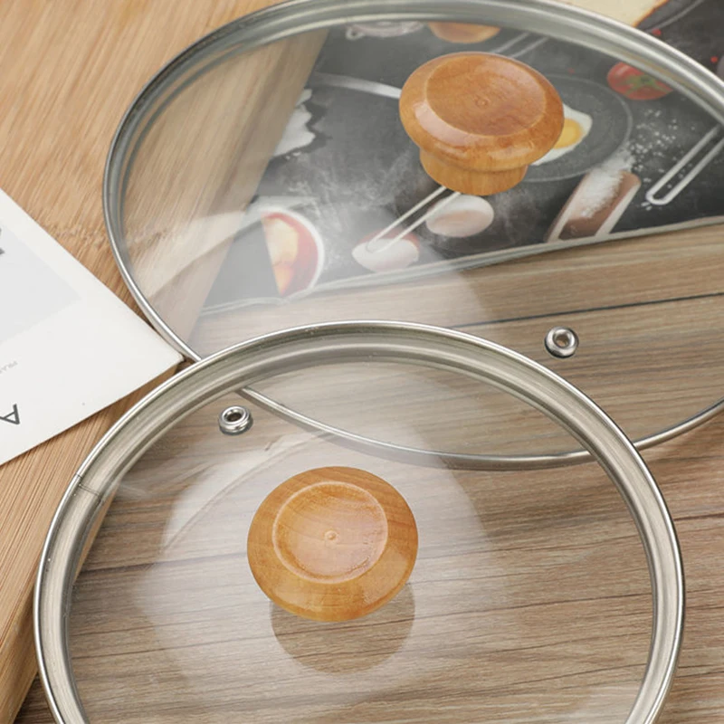 Universal Wood Pot Lid Top Handle Anti Scalding Saucepan Kettle Lid Handles Cap Lifting Torque Kitchen Utensils Hole 6-12mm pot lid handle
