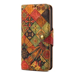 Leather Wallet Phone Case with Card Holder and Kickstand - Samsung A51 (Autumn)