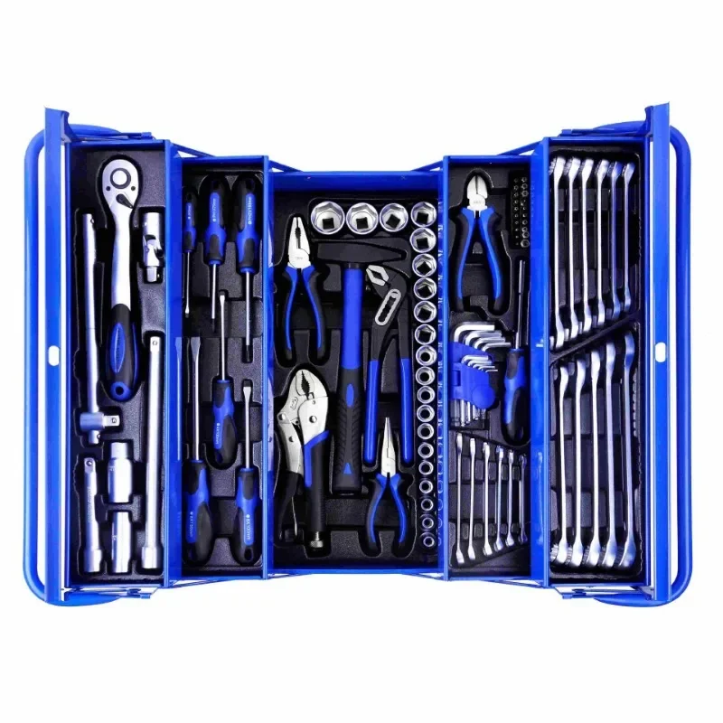 86 Piece Set of Auto Repair Combo Socket Wrench, Household Hardware Tools, Iron Screwdriver Head, Screwdriver, Pliers