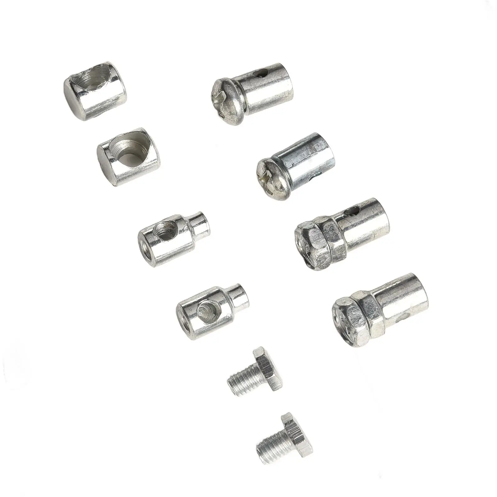 Throttle Clutch Cable Repair Kit 100cm Steel Cable Lawnmower Rotovator 8pcsSolderless Nipple With Sleeve And Nut Set