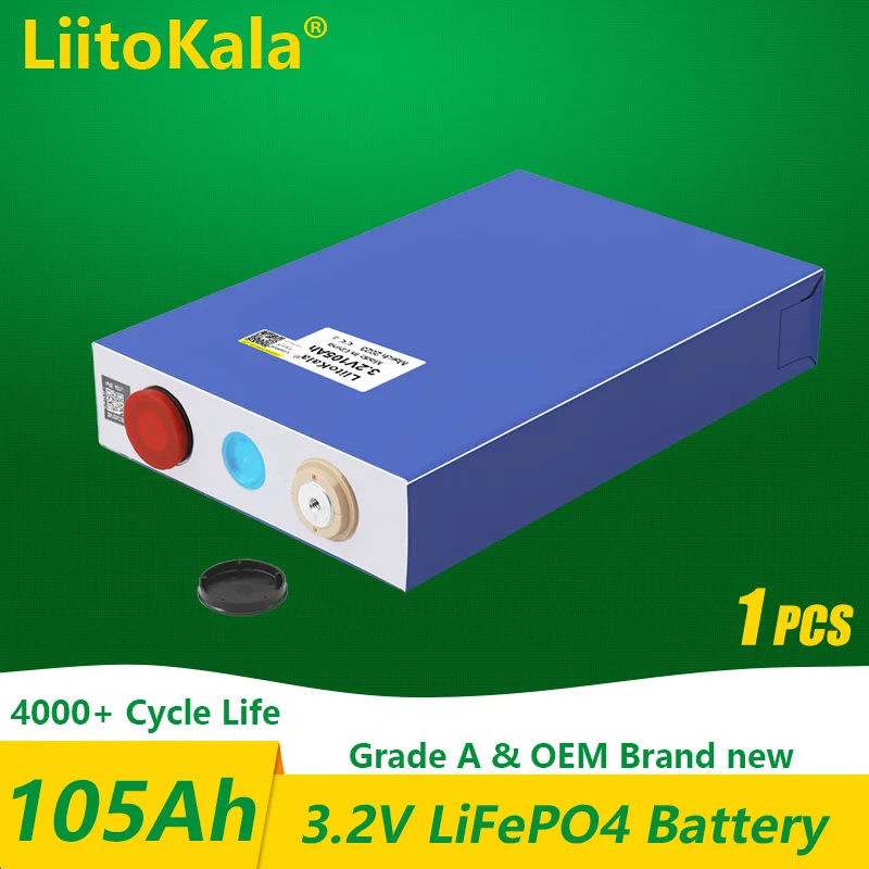 1-2 szt. Akumulator LiitoKala 3.2V 100Ah 105Ah 30Ah 50ah akumulator ...