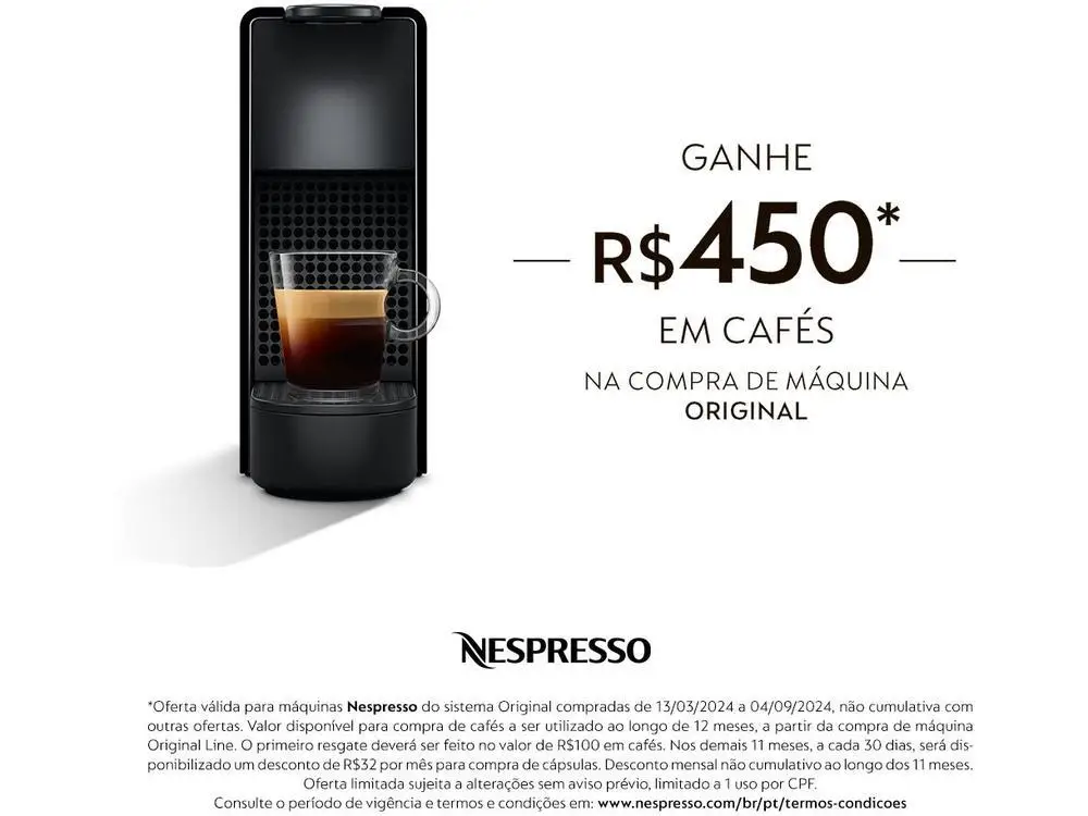 Cafeteira Nespresso Essenza Mini Preta 2