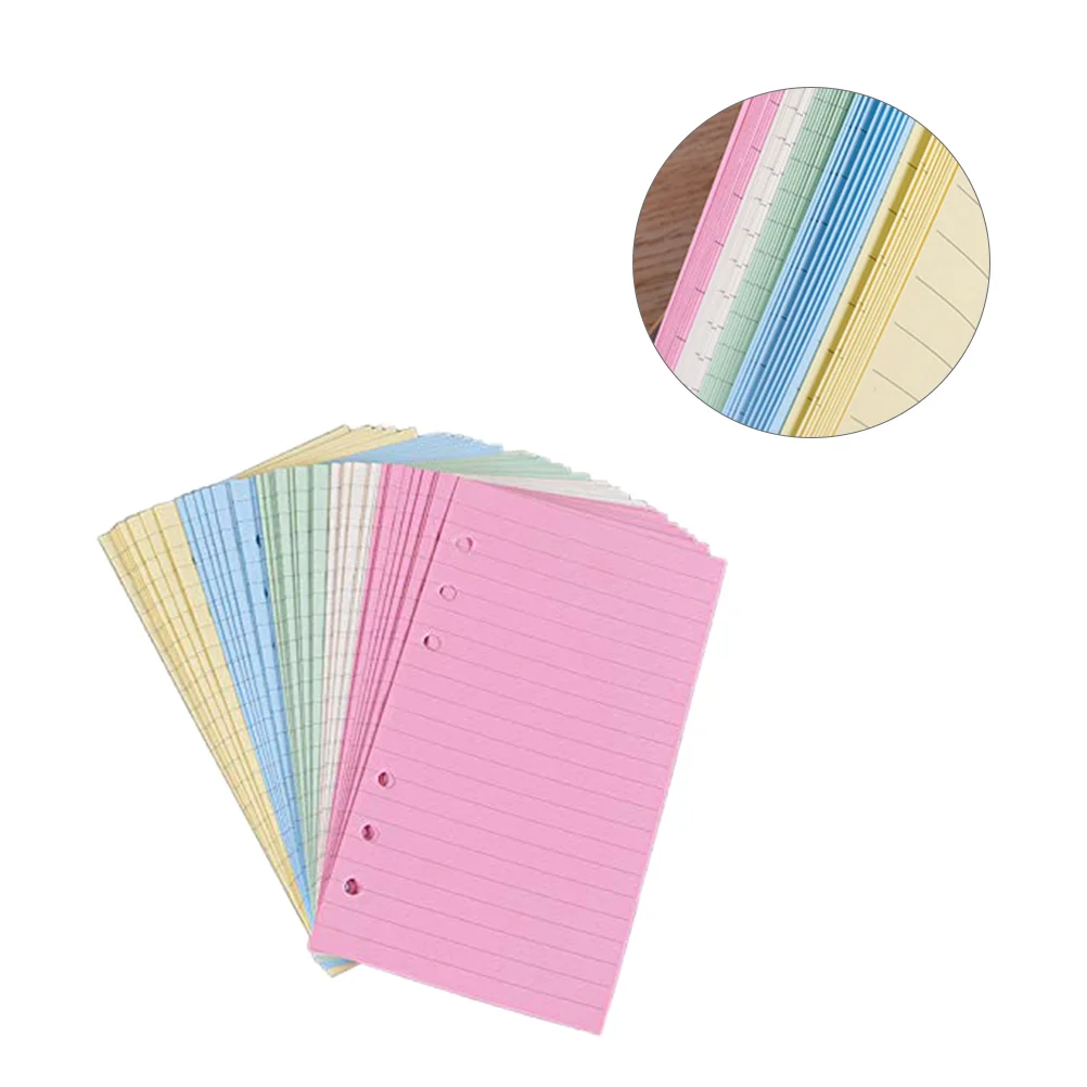 

100 Pages Refill Lined Paper 6 Holes Loose- Leaf Paper Replacement Notebook Refill Paper for Notebook Travel Journal