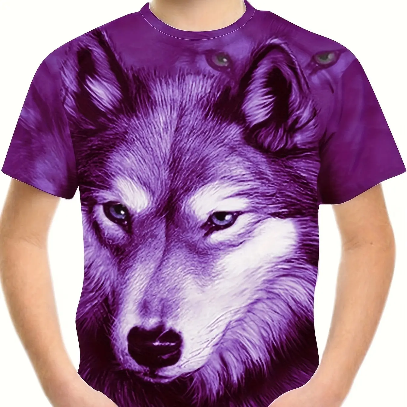 Kids T Shirt Wolf 3D Print Boy's T-shirt Casual Pullover Short Sleeve Breathable Comfortable T-shirt For Boy Summer Top Camiseta 3