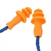 New 10Pcs/lot Soft Silicone Corded Ear Plugs Ears Protector Reusable Hearing Protection Noise Reduction Earplugs Earmuff Sleep 6