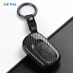 Sleek Carbon Fiber Car Key Case Cover - Premium PU Accessory (Carbon A4 Set1)