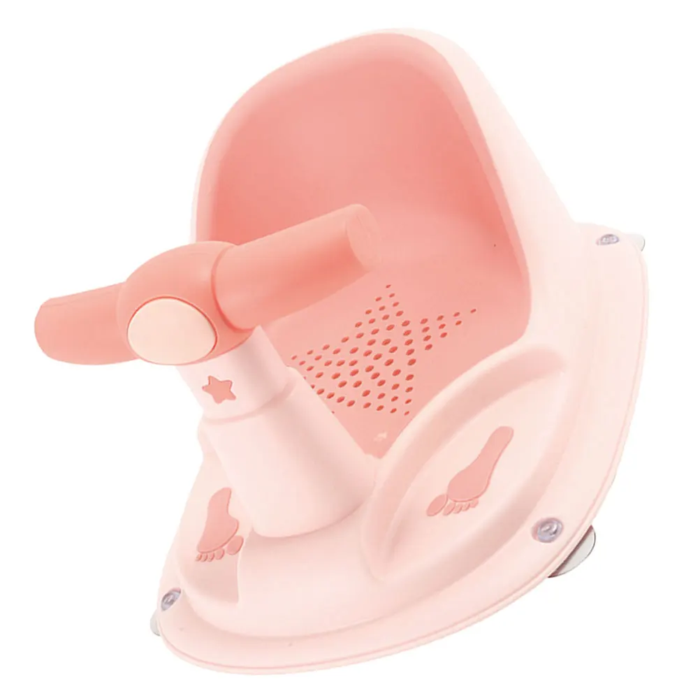 ‌Ergonomic Baby Bath Seat for 6-12 Months - Anti-Slip Toddler Shower Chair, Safe Newborn Bathing Support with Suction Cups