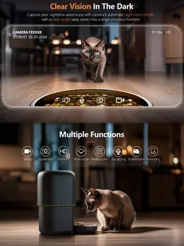 ⁦Smart WiFi Cat Feeder with HD Camera⁩ - الصورة ⁦3⁩