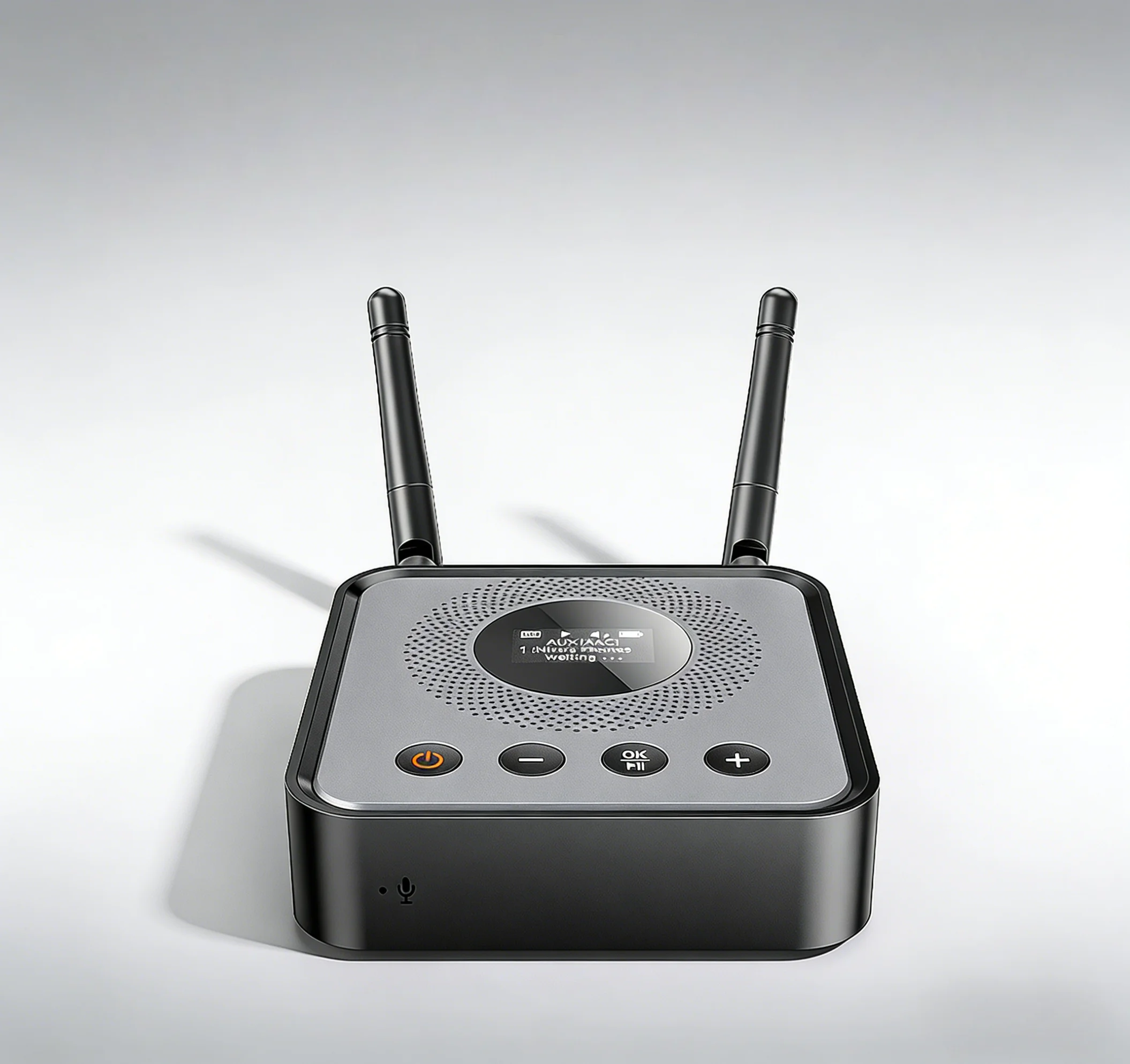 듀얼 링크 저지연 블루투스 어댑터, 블루투스 5.2 오디오 송수신기, OLED 디스플레이 AUX 광 USB 재생