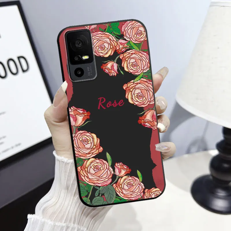 Panda Floral Soft Silicone Shockproof Phone Back Cover
