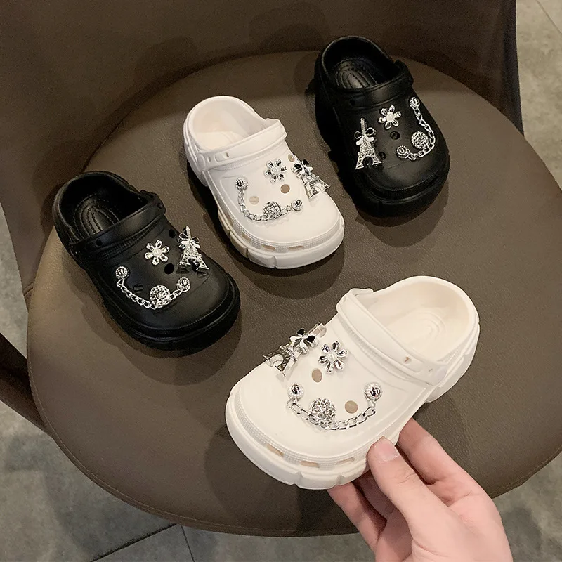 

Тапочки детские летние с закрытым носком для девочек