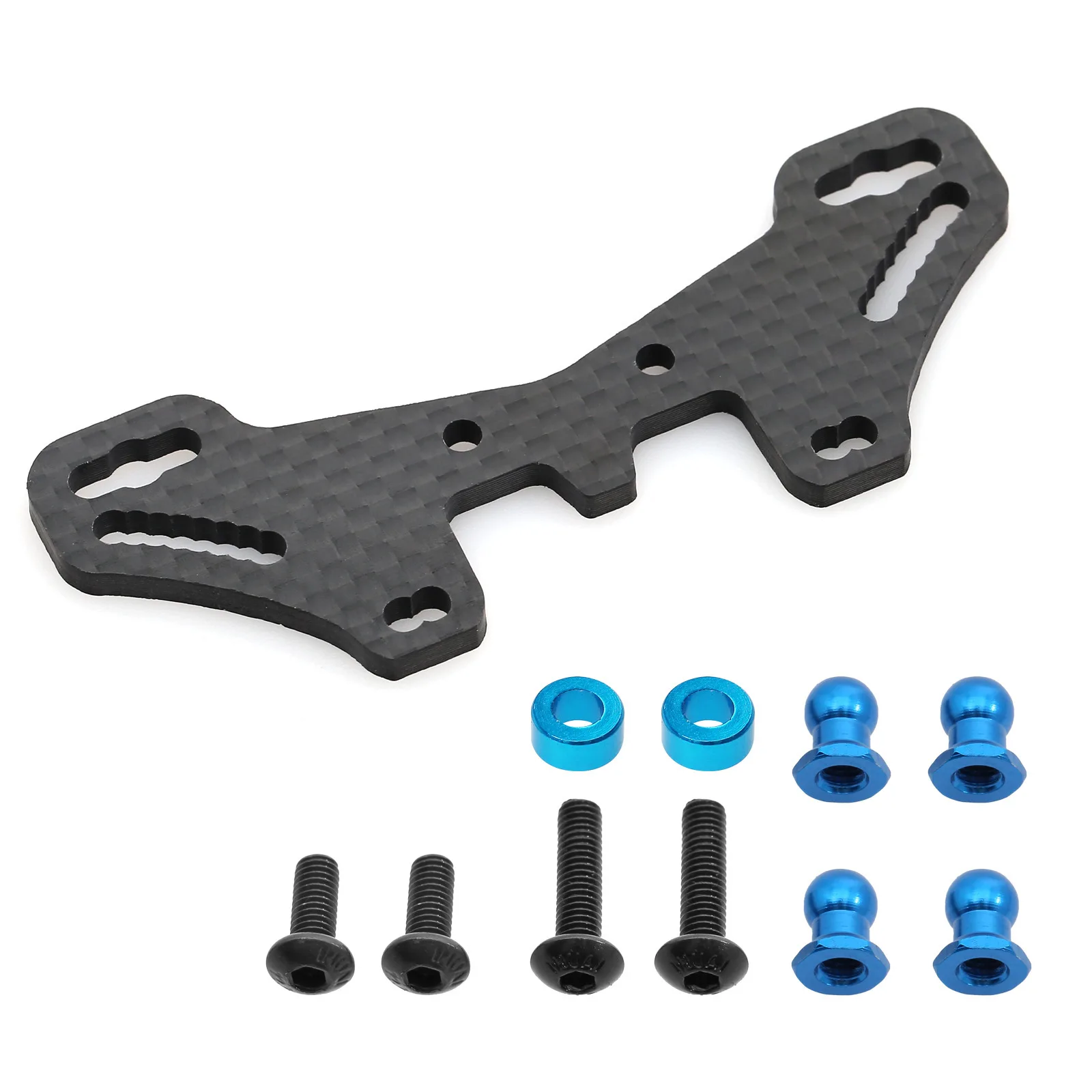 

1Pc Carbon Fiber RC Rear Damper Stay Replacement For Tamiya TT-02 Type-S 54633# RC Car Accessories Upgrade Part Rear Damper Stay