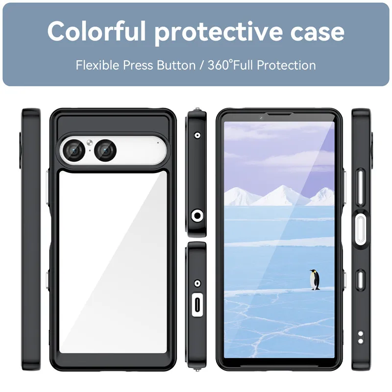 Premium Protective TPU Border & Acrylic Backplane Phone Case