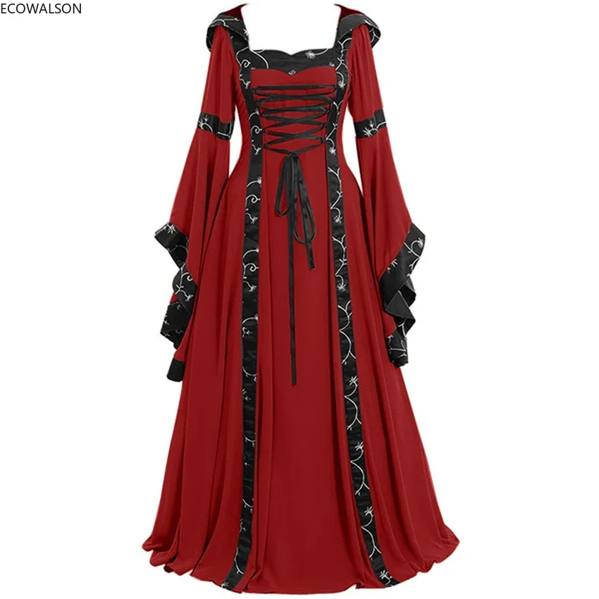 

Medieval Costumes For Women Halloween Princess Cosplay Carnival Middle Ages Stage Vintage Gothic Retro Court Victoria Dress