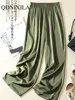 Summer Women's Pants Silk Satin Loose Casual Solid Color Trousers High Waist Elegant Wide Leg Pants for Women 2024 Pants Clothes