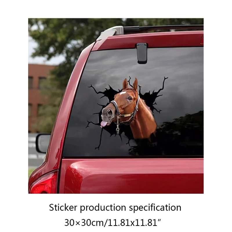 Exquisite 3D Animal Horse Sticker, Waterproof Car Decal, DIY Ornaments for Walls, Boats, Refrigerators,