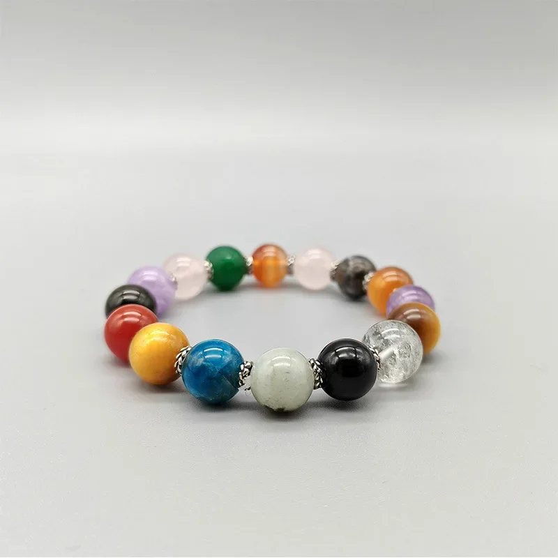 Multicolored Imitate Multi Treasure Bracelet Lovers New Chinese Style China-Chic Fashion Retro Imitation Natural Stone Bracelet