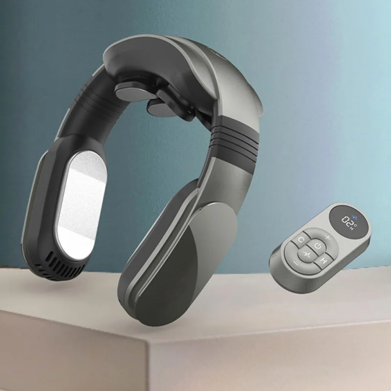 Electric Neck Massager 3 Modes Low Frequency Pulse Vibration Neck Massager Cold And Warm Dual-use Health Care Relaxation Machine 1