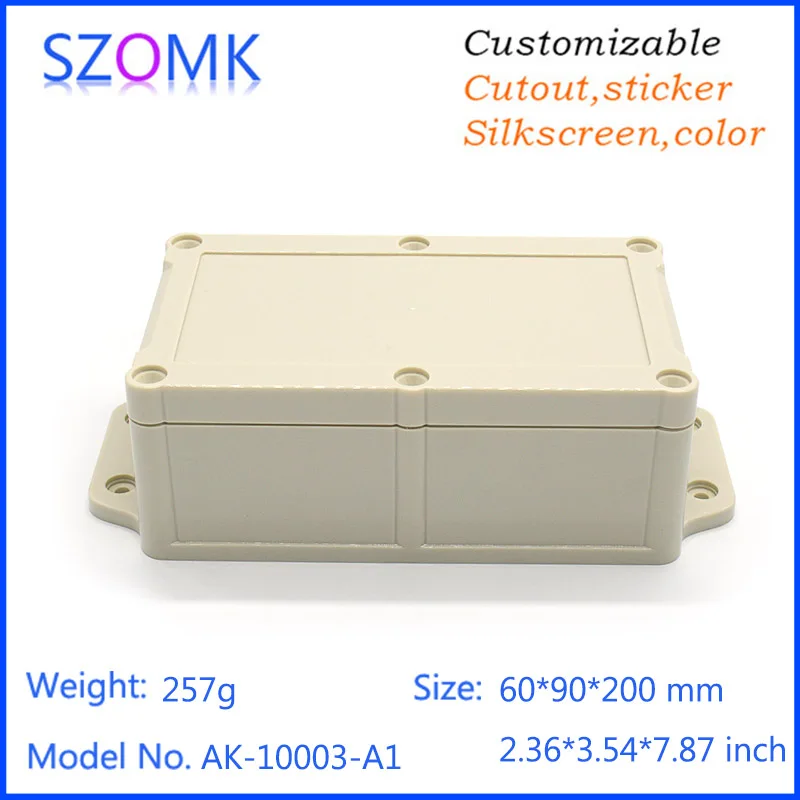 

4 шт., пластиковый водонепроницаемый корпус для электроники, 200 х90х60 мм