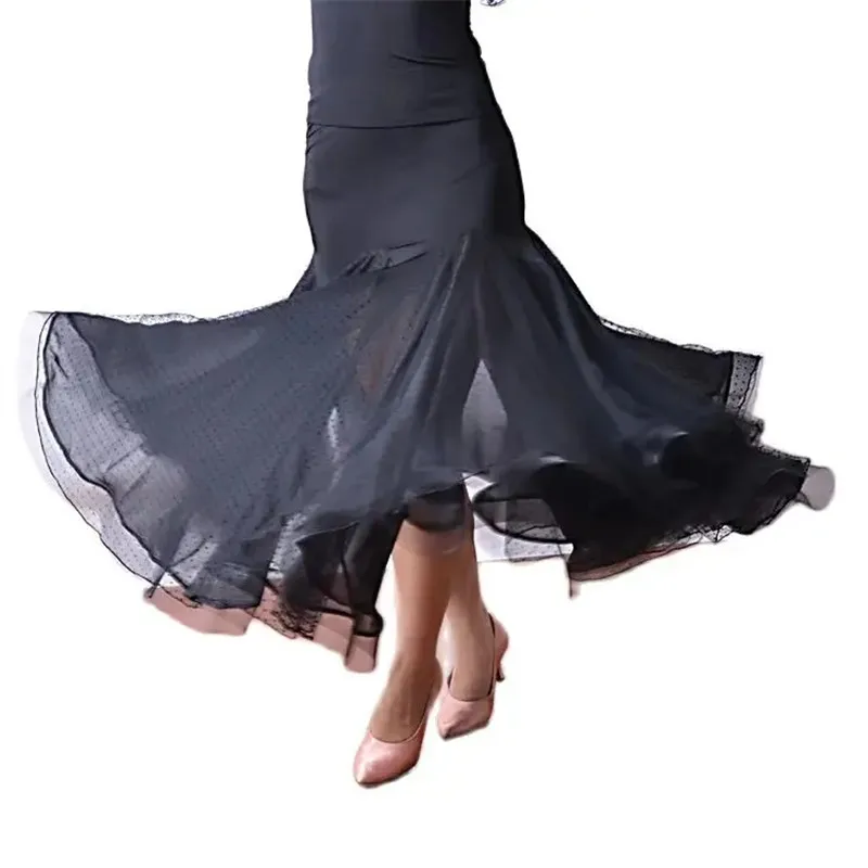 Lady's Ballroom Dance Costumes Spandex Ballroom Dance Skirt Women S-4XL
