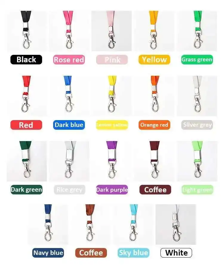 Namensschild-Etui mit Haken und Kordel, 24 Stück, Uhoo 6742, 15mm, Hummerverschluss-Lanyard, Geschäfts-ID-Kartenhalter, Halsband-Ausweishalter, Aufhängeschnur – Detail 2