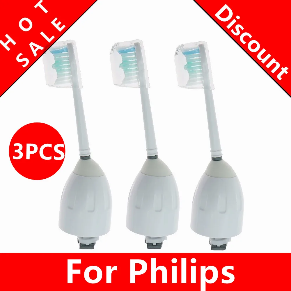 Testine 3 Pezzi Per Spazzolino Philips Sonicare Serie E Essence Elite Advance Hx9500 Hx9552 Hx5910 Hx5300 7900 9200 9500 9800