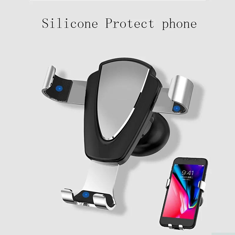 

Metal Gravity Auto Phone Holder Car Air Vent Clip Mount Mobile Phone Holder CellPhone Stand Support For Phone Rotate 360 °
