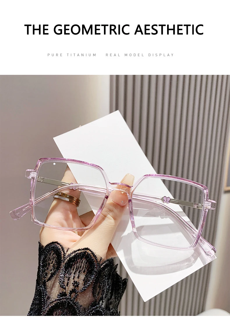 Diamant-Schmuck-Stil, modische, lichtwechselnde, farbwechselnde Myopie-Brille mit High-End-Gefühl 6079-1 – Detail 2
