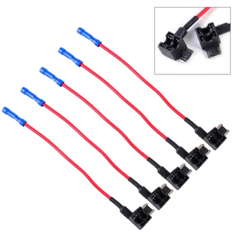 5 pz Auto Add-A-Circuit Fusibile Rubinetto Adattatore Supporto Profilo Basso Mini APS ATT Micro Lama Fusibile per Audi A6 VW Nissan Mazda