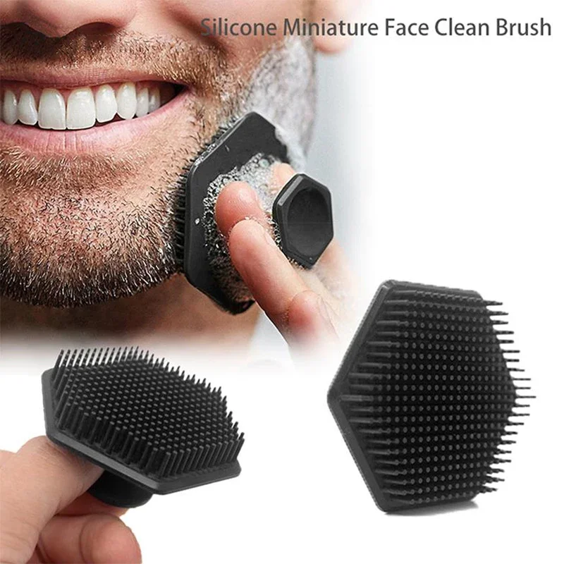 

Men Facial Cleaning Scrubber Silicone Miniature Face Deep Clean Shave Massage Face Scrub Brush Beauty Shower Skin Care Tool