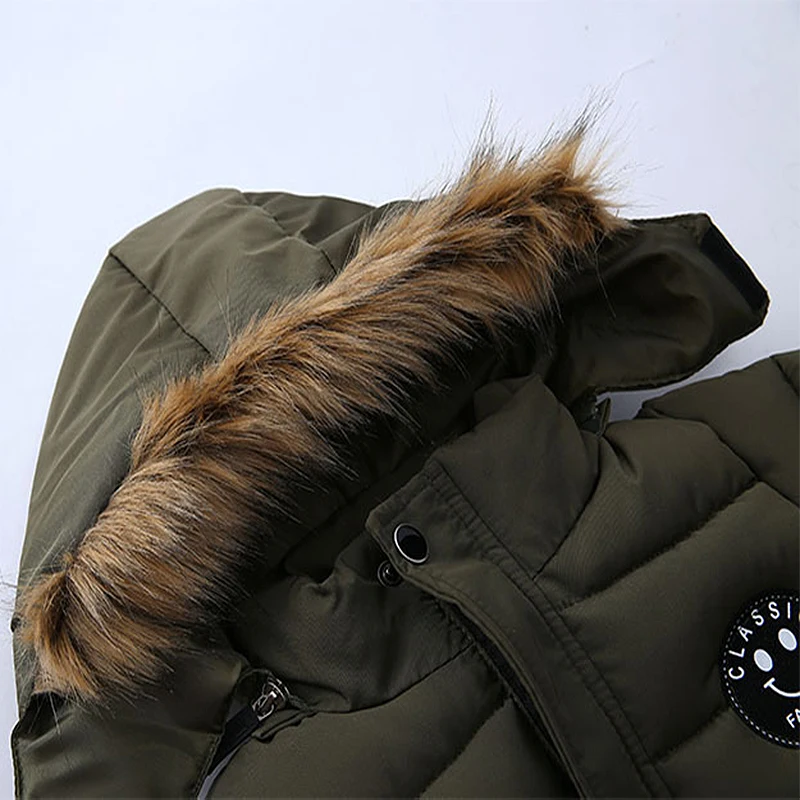 Keep Warm Autumn Winter Boys Jacket Fur Collar Hooded Baby Coat Fashion Zipper Boy Outerwear 2-6 Year Kids Clothes Birthday Gift - Image 6