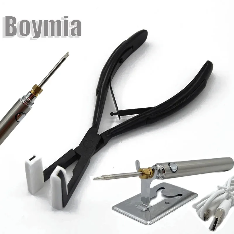 Hair Extension Pliers 7 inch Stainless Steel Pliers for tape hair extension Tape Sealing Pliers Iron for remove tape on Hair Extensions