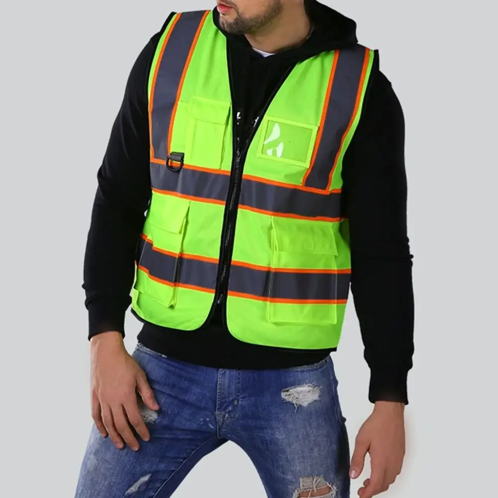 High Visibility Reflective Safety Vest Breathable Wear Resistant Traffic Waistcoat Comfortable Fashion Cycling Safe Jacket