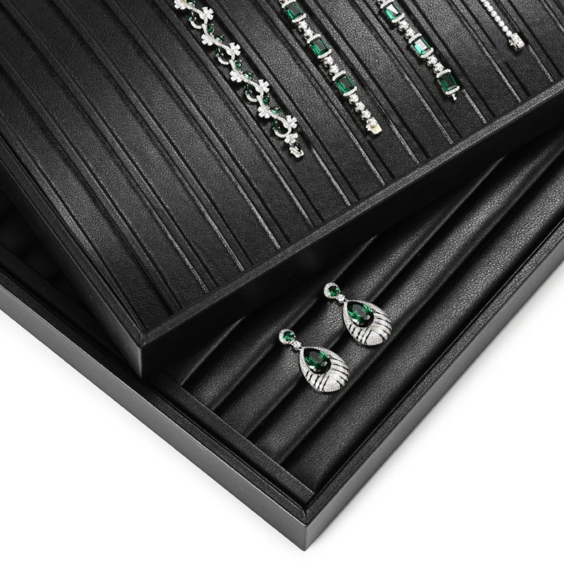 Vassoio Portagioie In Velluto Nero – 2 Pezzi Con 30 Scomparti Per Anelli, Bracciali, Collane – Organizer Da Esposizione
