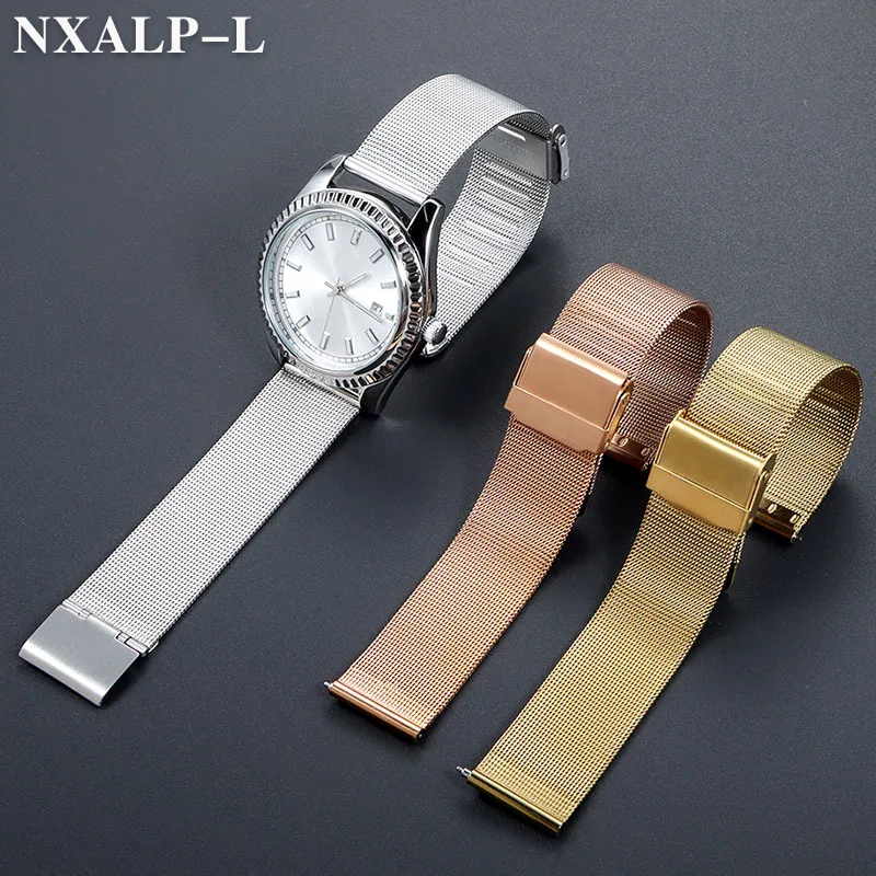 Elegant Milanese Mesh Stainless Steel Watch Band - Sleek and Durable 1.5mm Thickness Strap