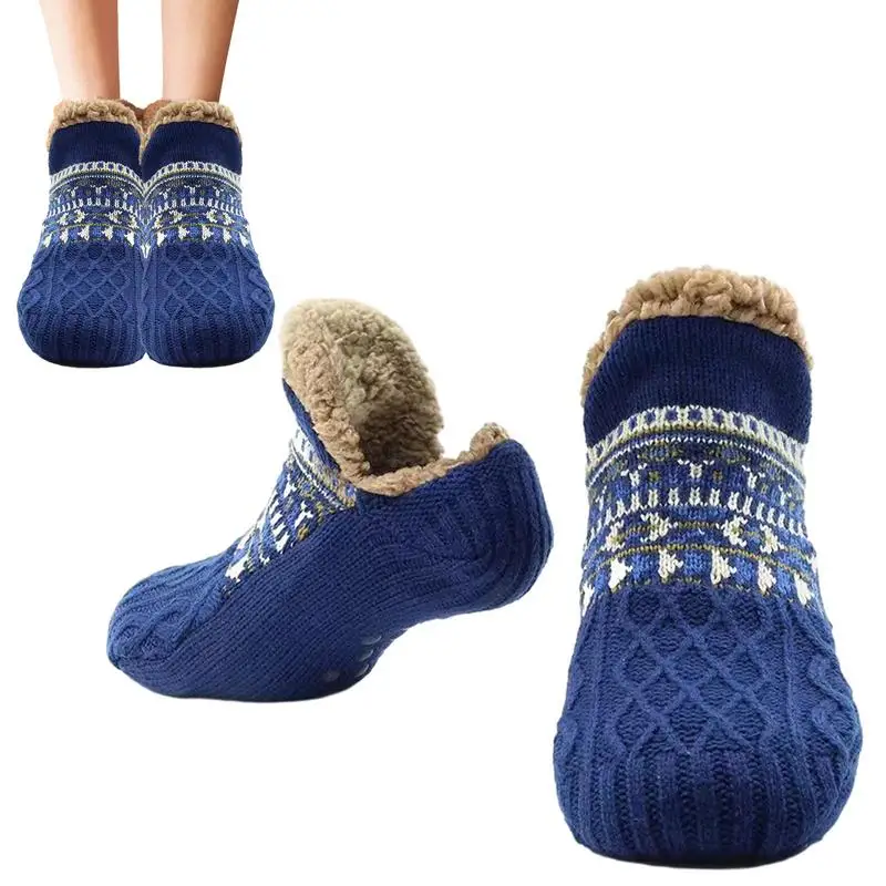 Warm Fuzzy Socks Thermal Men Women Floor Socks Thick Floor Household Wears For Dining Room Living Room Bedroom Lounge Stud fall slipper socks