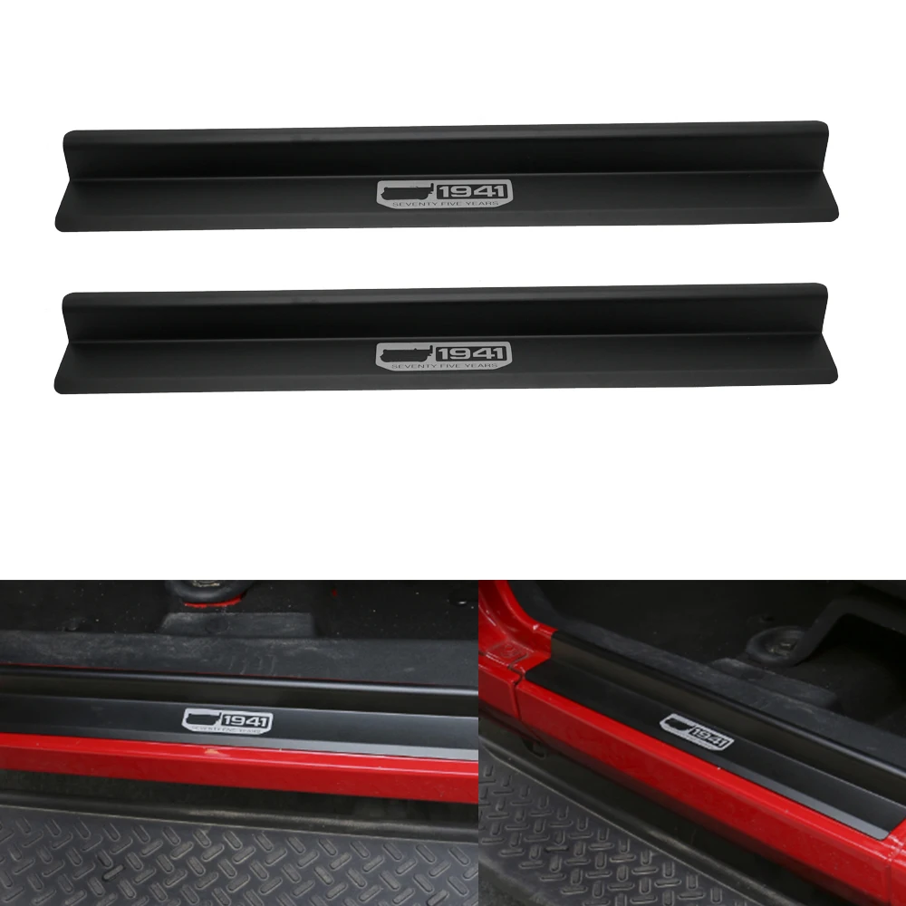 Aluminum Alloy Car Door Sill Protector - Black Step Scuff Guard Cover