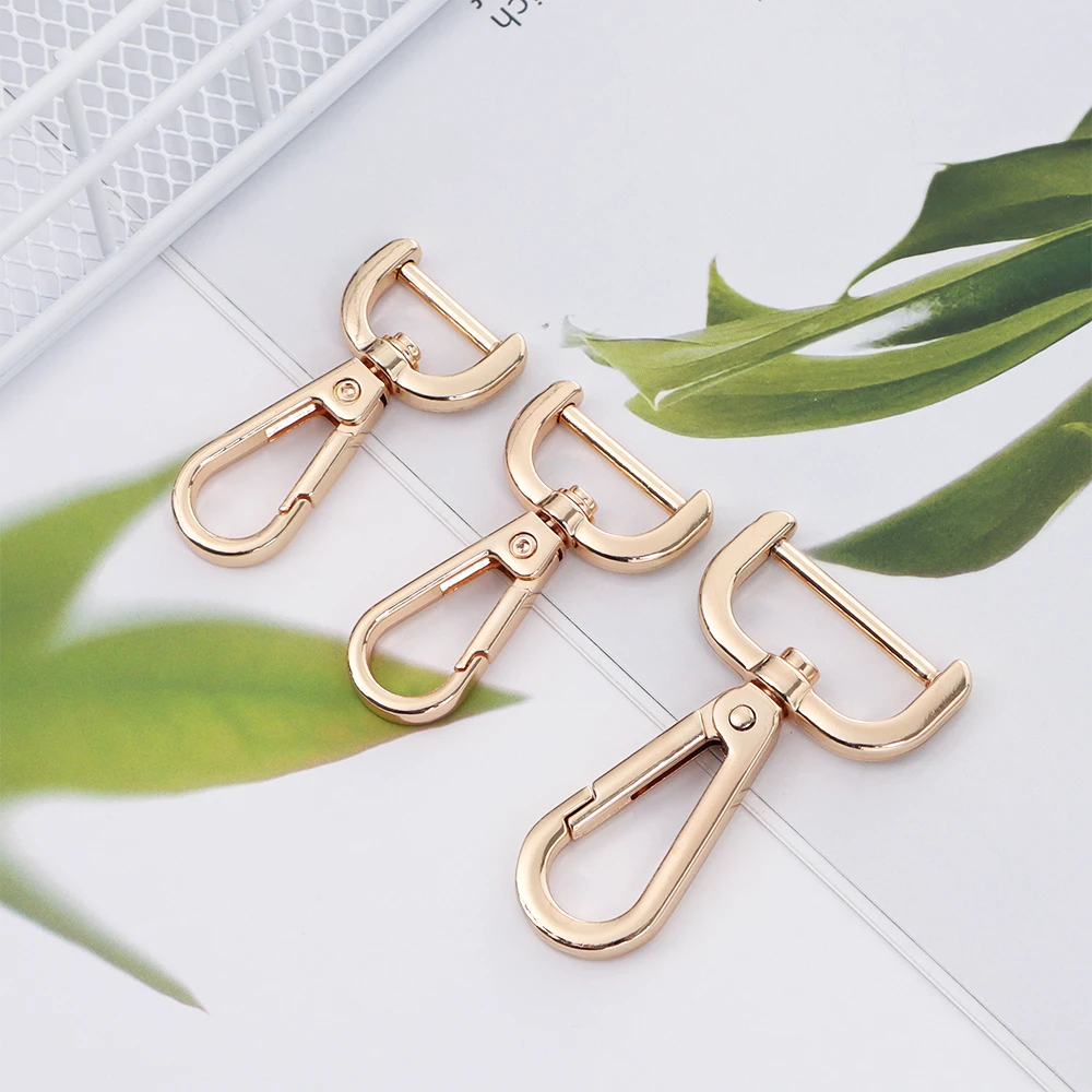 1Pc 15/20/25mm Detachable Snap Hook DIY KeyChain Bag Part Accessory Metal Bags Strap Buckles Screw Buckle Leather Lobster Clasp