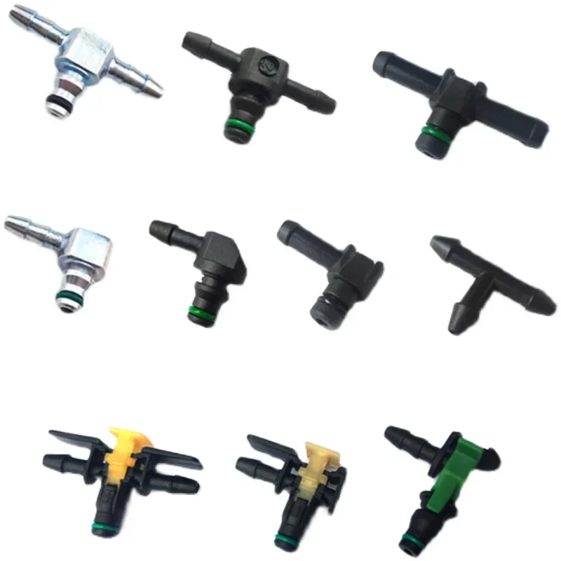 

5PCS Diesel Injector Tube Pipe Oil Return Joint Two Ways Three Single Check Valve Parts Piezo Circlip for Bo-sch Den-so Cat