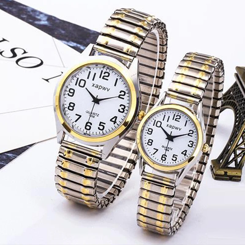 MAYZHISU Retro Women's Watch Steel Elastic Strap Women Quartz Watch Vintage Business Female Bracelet Wristwatch Clock Gifts 2